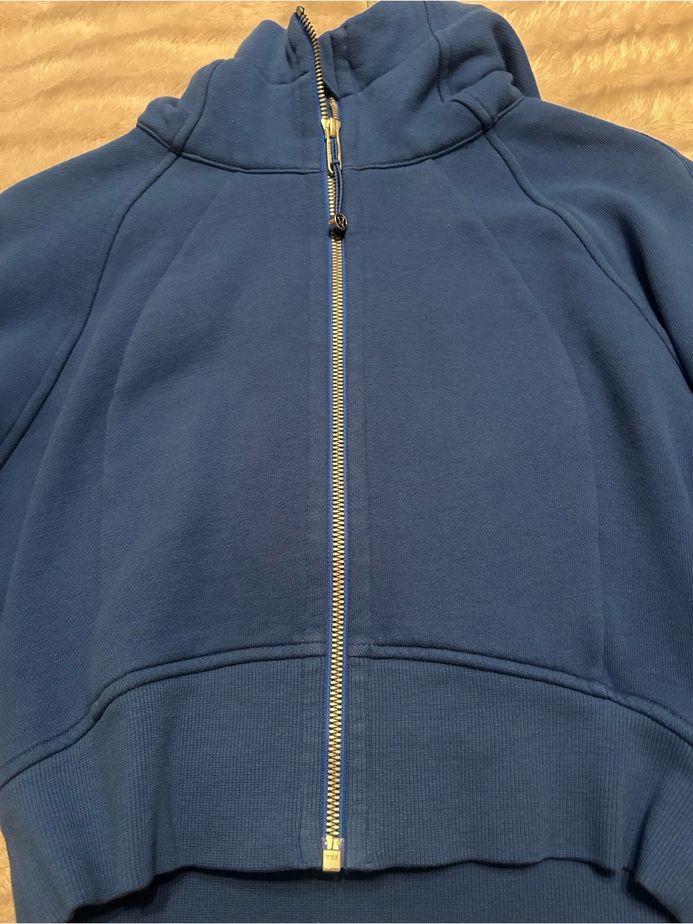 Lululemon Cropped full zip scuba hoodie blazer blue size 8 - Picture 13 of 13